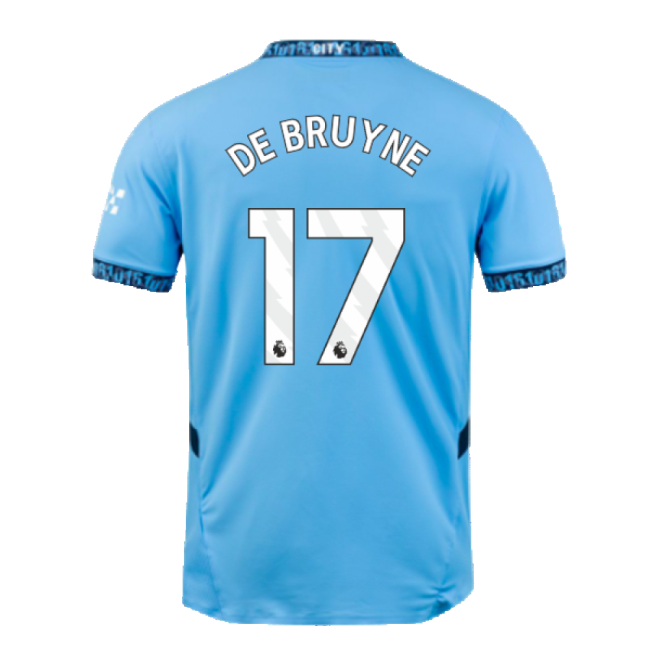 2024-2025 Man City Home Authentic Shirt (De Bruyne 17)-Football Jersey Hub