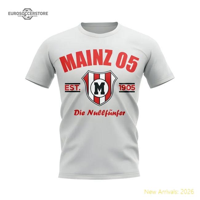 Mainz 05 Established Football T-Shirt (White)-Football Jersey Hub