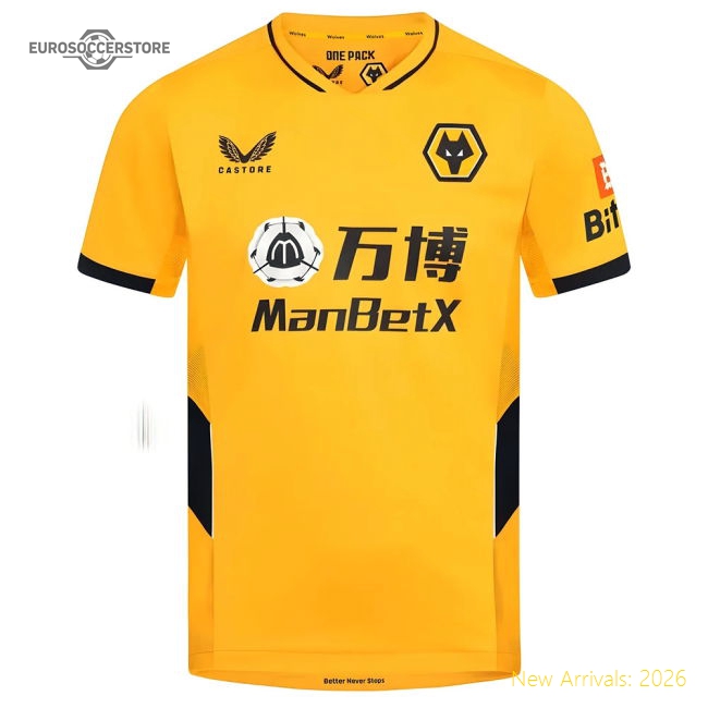 2021-2022 Wolves Home Shirt-Football Jersey Hub