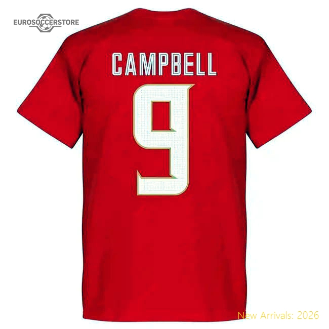 Costa Rica Campbell 9 Team T-Shirt - Red-Football Jersey Hub