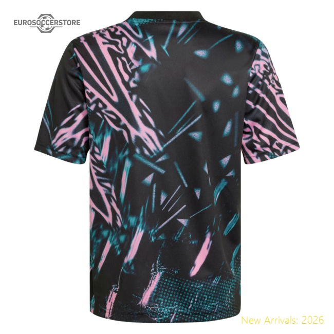 2025-2026 Liverpool Pre Match Shirt (Black) - Kids-Football Jersey Hub