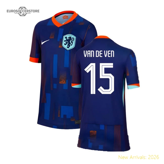 2024-2025 Netherlands Away Shirt (Kids) (Van De Ven 15)-Football Jersey Hub