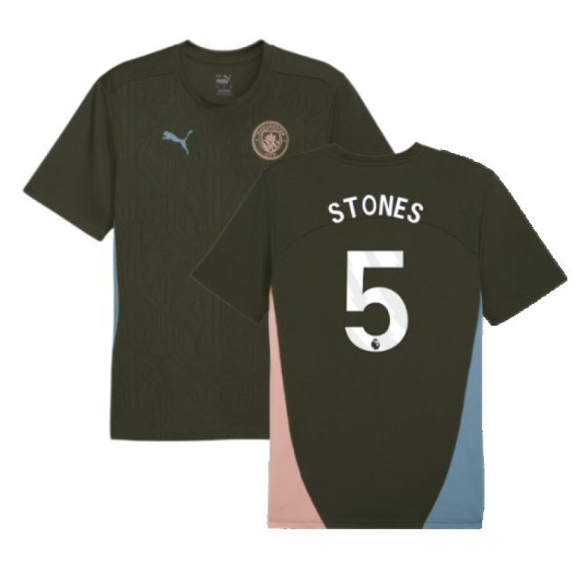 2024-2025 Man City Training Shirt (Myrtle) (Stones 5)-Football Jersey Hub