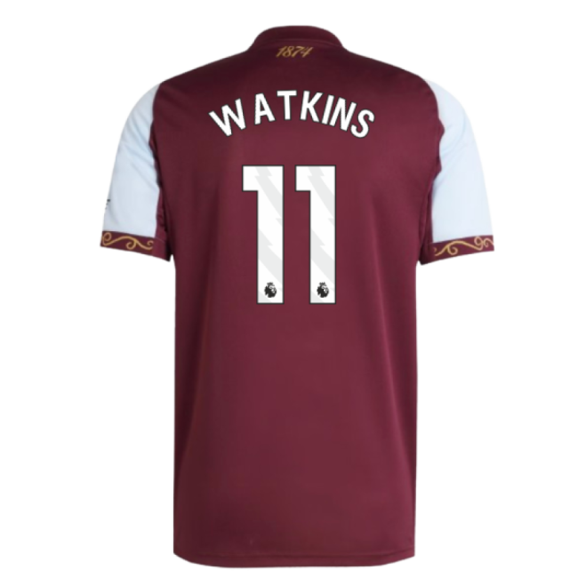 2025-2026 Aston Villa Home Shirt (Watkins 11)-Football Jersey Hub