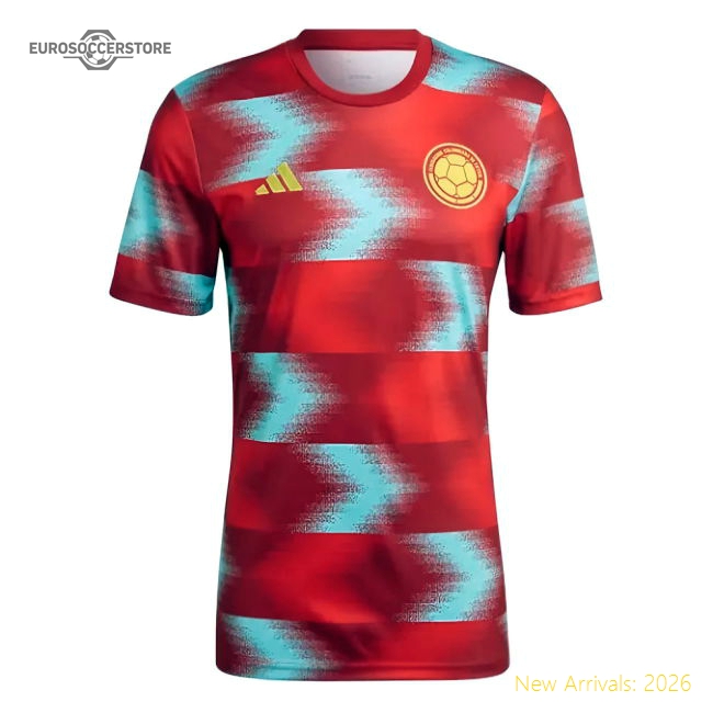 2022-2023 Colombia Pre-Match Shirt (Red) (LUIS DIAZ 7)-Football Jersey Hub