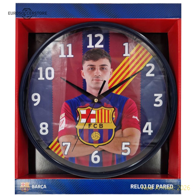FC Barcelona Pedri Wall Clock-Football Jersey Hub