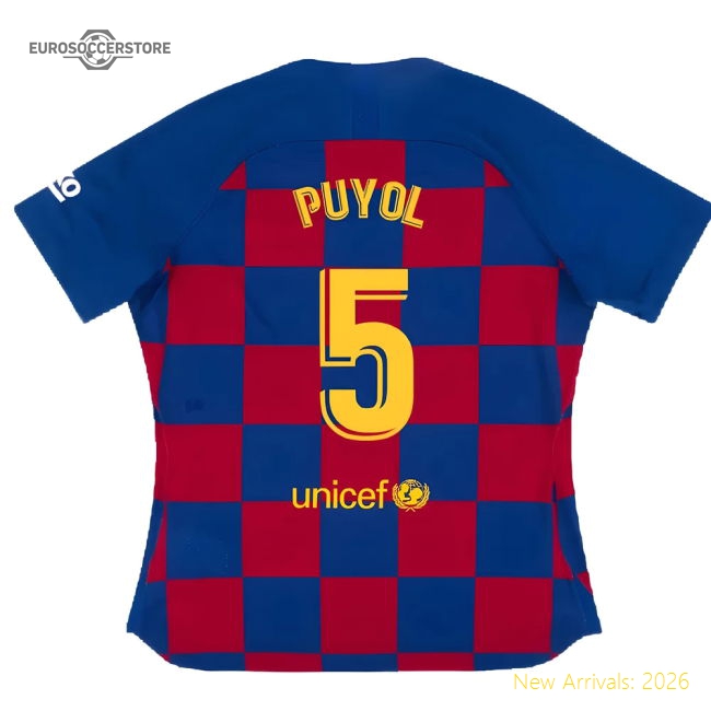Barcelona 2019-20 Womens Home Shirt (Vaporkit) ((Excellent) S) (PUYOL 5)-Football Jersey Hub