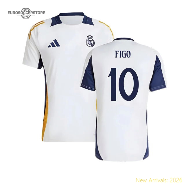 2024-2025 Real Madrid Training Shirt (White) (Figo 10)-Football Jersey Hub