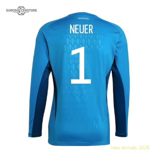 2022-2023 Germany Home Goalkeeper Shirt (Blue) (Neuer 1)-Football Jersey Hub