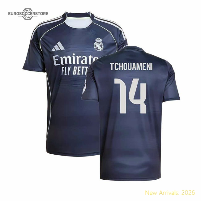 2025-2026 Real Madrid Away Shirt (Tchouameni 14)-Football Jersey Hub