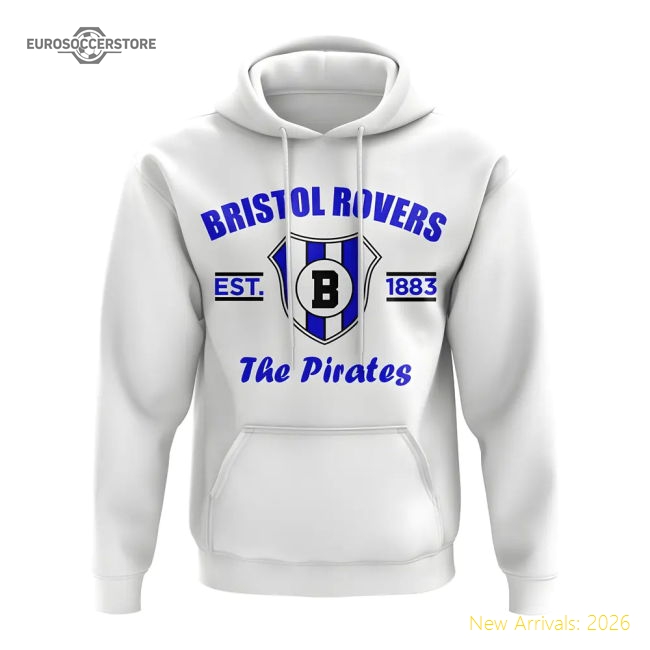 Bristol Rovers Established Hoody (White)-Football Jersey Hub