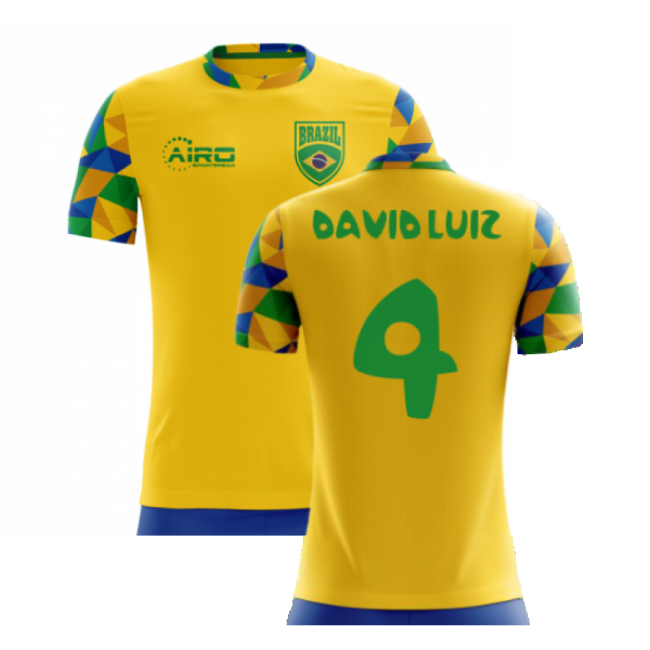 2025-2026 Brazil Home Concept Football Shirt (David Luiz 4)-Football Jersey Hub