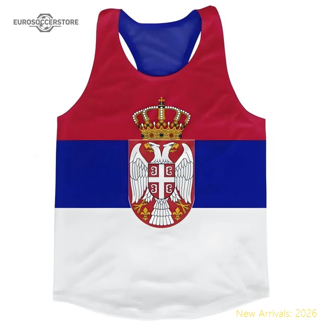 Serbia Flag Running Vest-Football Jersey Hub