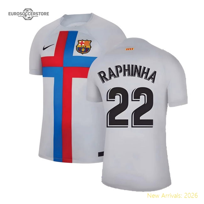 2022-2023 Barcelona Third Shirt (RAPHINHA 22)-Football Jersey Hub