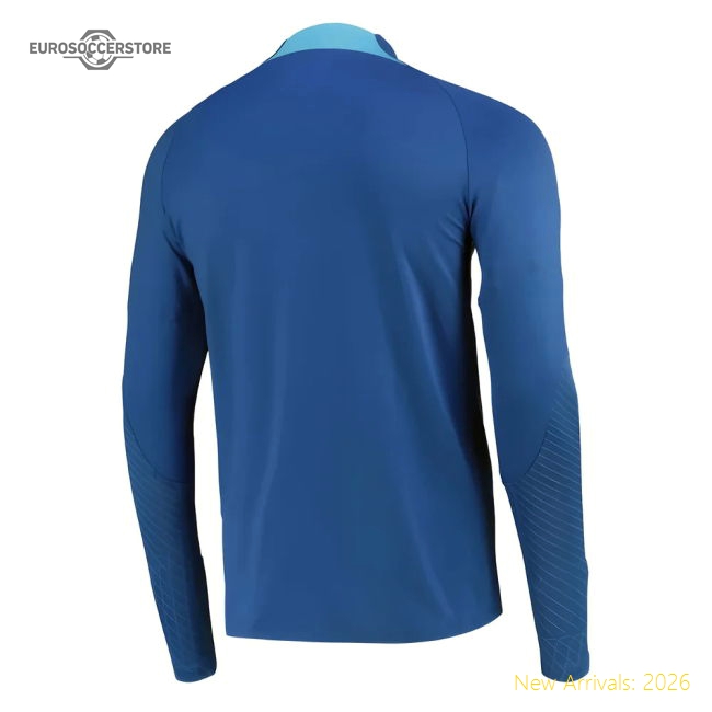 2022-2023 England Strike Drill Training Top (Blue)-Football Jersey Hub