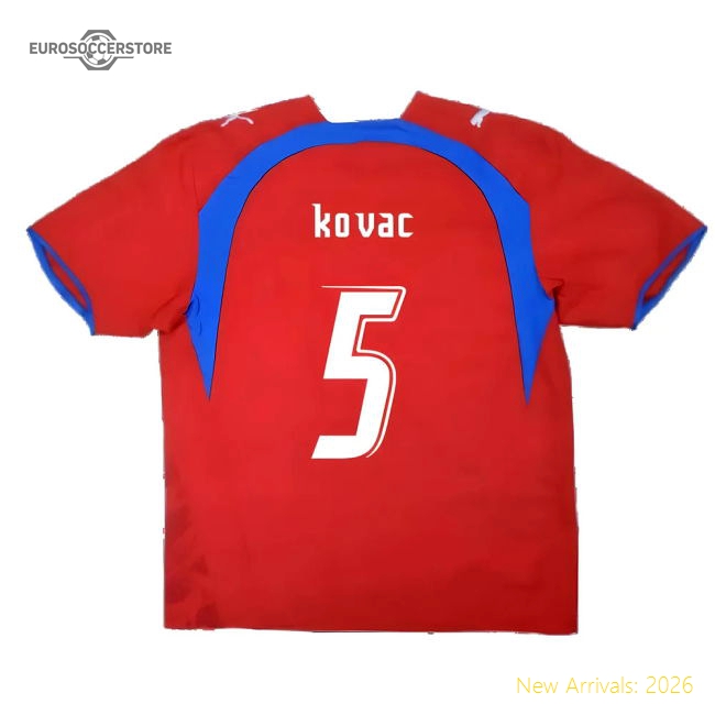Czech Republic 2006-08 Home Shirt ((Very Good) L) (Kovac 5)-Football Jersey Hub