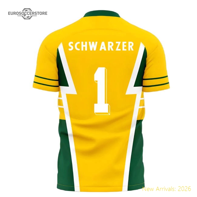 Australia 1990s Style Concept Football Kit (Libero) (SCHWARZER 1)-Football Jersey Hub