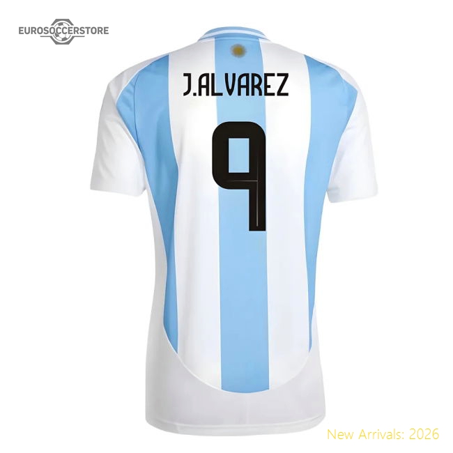 2024-2025 Argentina Home Shirt (J.ALVAREZ 9)-Football Jersey Hub