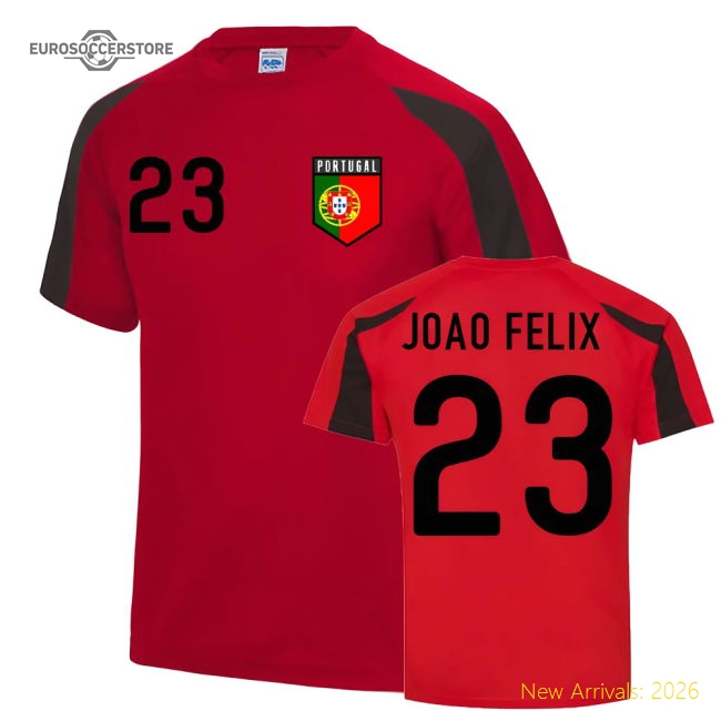 Joao Felix Portugal Sports Training Jersey (Red-Black)-Football Jersey Hub