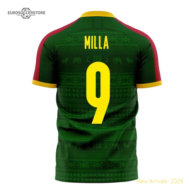 Cameroon 2025-2026 Home Concept Football Kit (Libero) (MILLA 9)-Football Jersey Hub