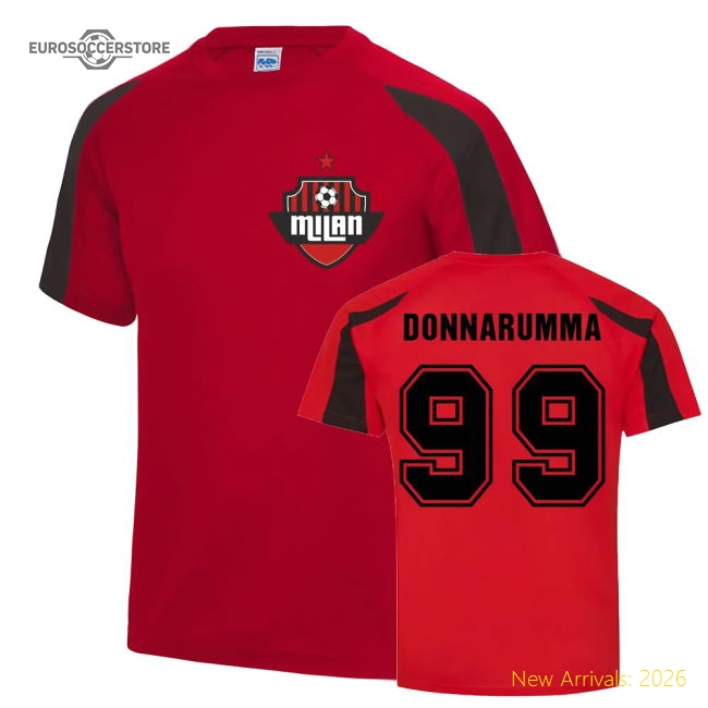 Gianluigi Donnarumma Milan Sports Training Jersey (Red)-Football Jersey Hub