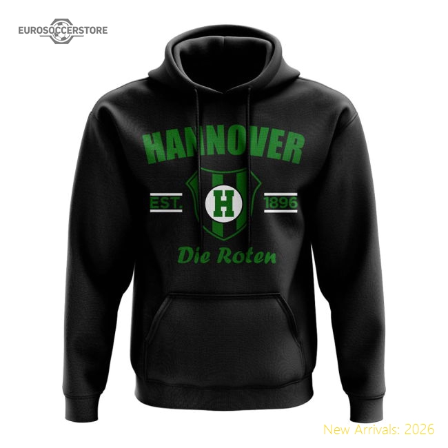 Hannover 96 Established Hoody (Black)-Football Jersey Hub