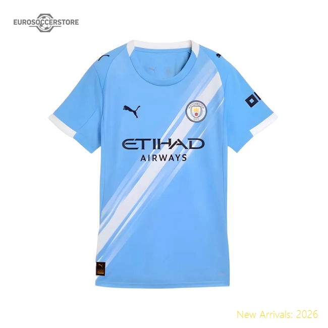 2025-2026 Man City Home Shirt (Womens)-Football Jersey Hub