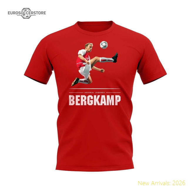 Dennis Bergkamp Player T-Shirt (Red)-Football Jersey Hub