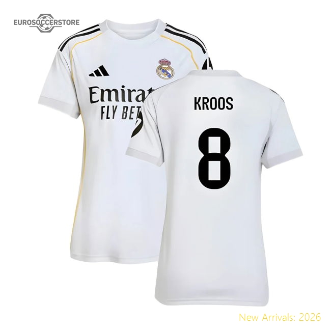 2025-2026 Real Madrid Home Shirt (Womens) (Kroos 8)-Football Jersey Hub