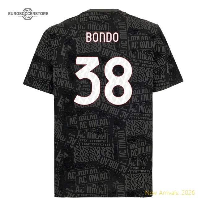2025-2026 AC Milan ftblCulture Tee AOP (Black) (Bondo 38)-Football Jersey Hub