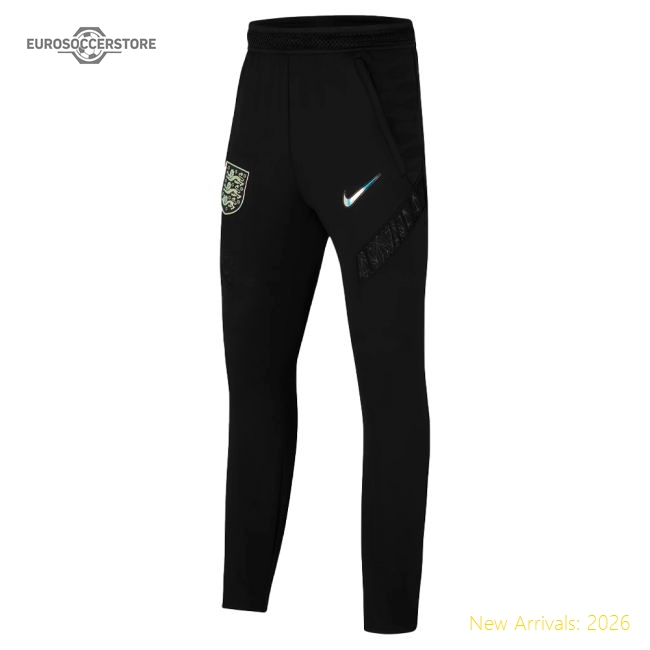 2021-2022 England Training Pants (Black) - Kids-Football Jersey Hub