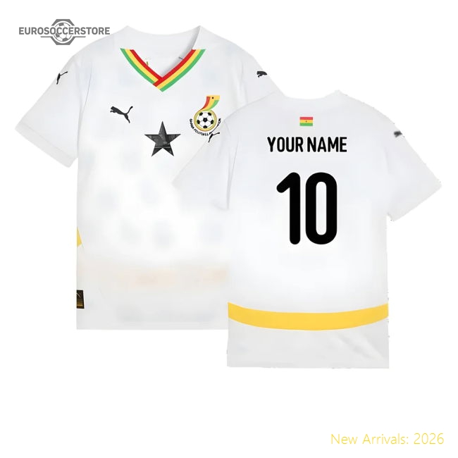 2024-2025 Ghana Home Shirt (Kids) (Your Name)-Football Jersey Hub