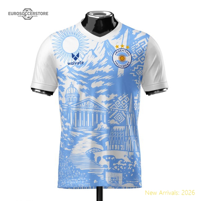 Argentina Heritage Football Jersey (Wolvate) Adult Short Sleeve-Football Jersey Hub
