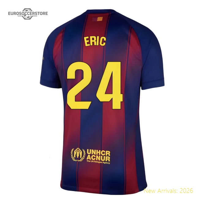 2025-2026 Barcelona Home Shirt (Eric 24)-Football Jersey Hub