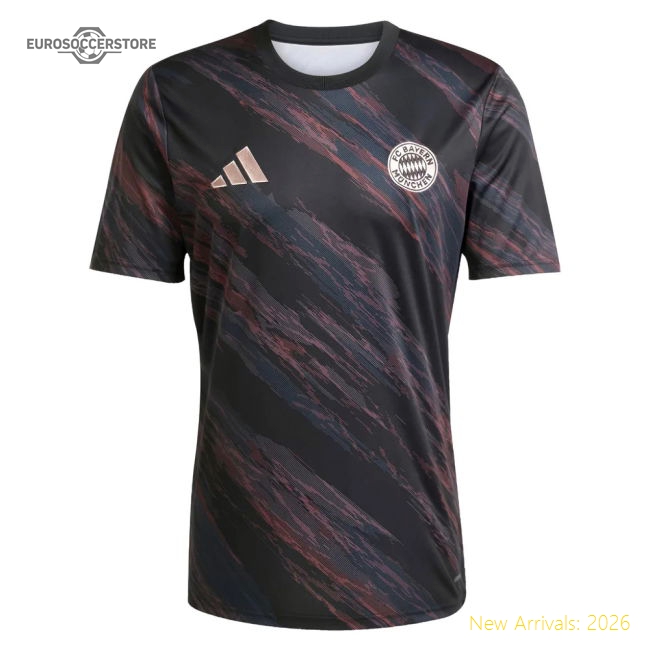 2025-2026 Bayern Munich Pre-Match Shirt (Black)-Football Jersey Hub