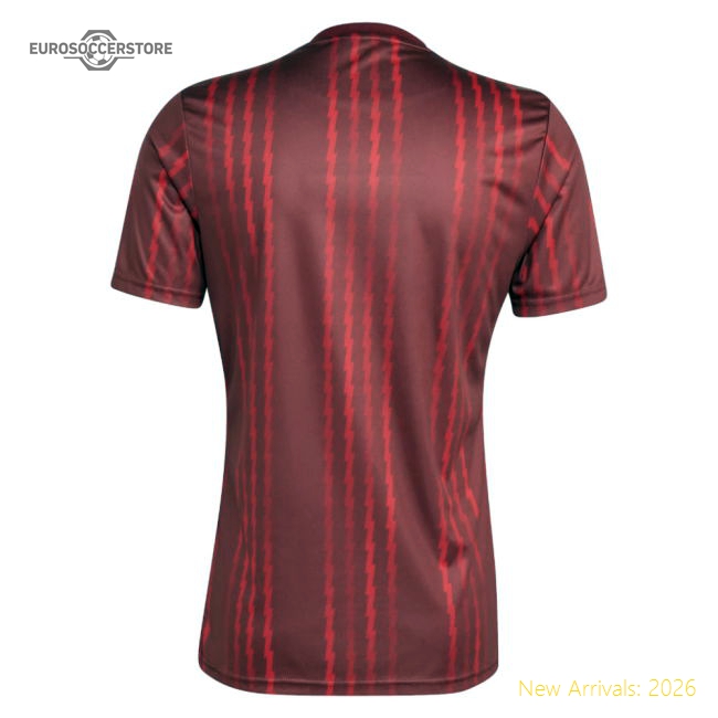 2025-2026 Arsenal Pre-Match Warm Up Shirt (Burgundy)-Football Jersey Hub