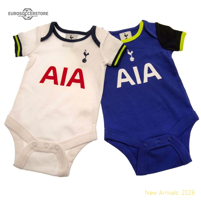 Tottenham Hotspur FC 2 Pack Bodysuit 9-12 Mths LG-Football Jersey Hub