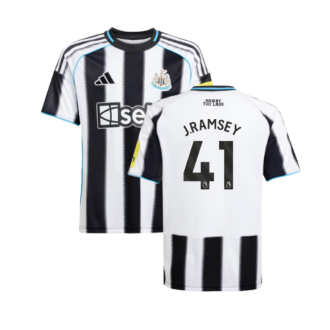 2025-2026 Newcastle Home Shirt (Kids) (J.Ramsey 41)-Football Jersey Hub