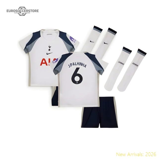 2025-2026 Tottenham Home Little Kids Mini Kit (J.Palhinha 6)-Football Jersey Hub