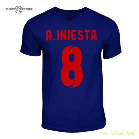 Andres Iniesta Barcelona Hero T-shirt (navy)-Football Jersey Hub