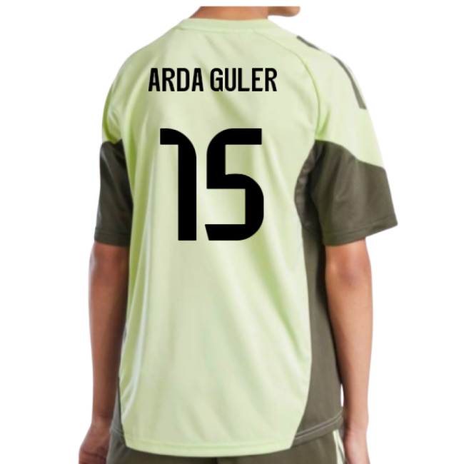 2025-2026 Real Madrid Training Jersey (Almost Lime) - Kids (Arda Guler 15)-Football Jersey Hub
