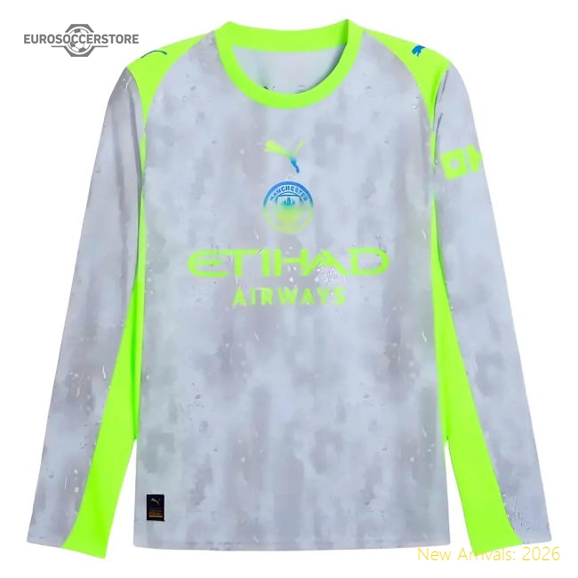 2025-2026 Man City Long Sleeve Third Shirt-Football Jersey Hub