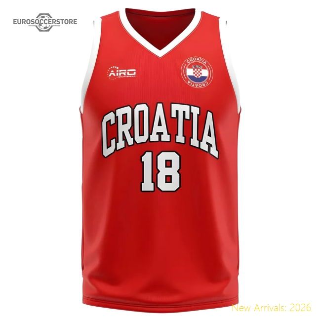 Croatia Home Concept Basketball Shirt - Baby-Football Jersey Hub