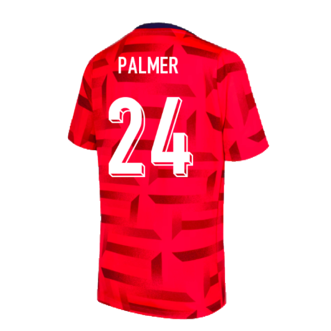 2024-2025 England Dri-FIT Pre-Match Shirt (Red) (Palmer 24)-Football Jersey Hub