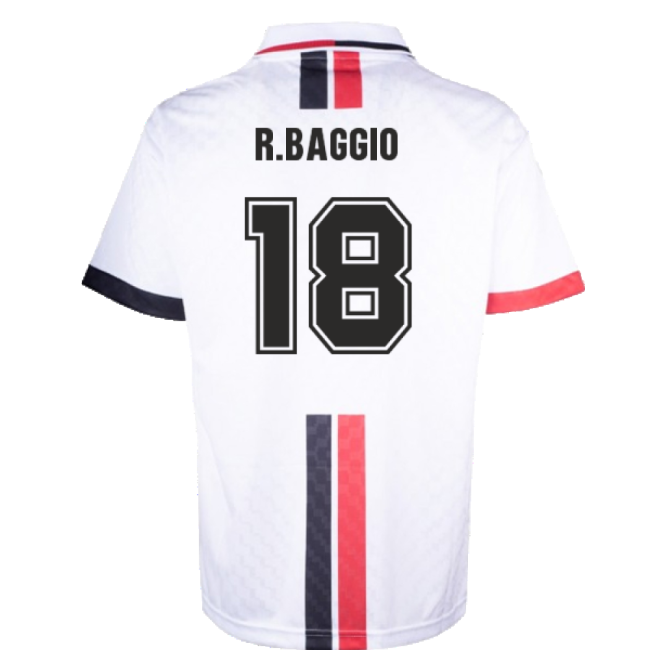 AC Milan 1996 Away Retro Shirt (R.Baggio 18)-Football Jersey Hub