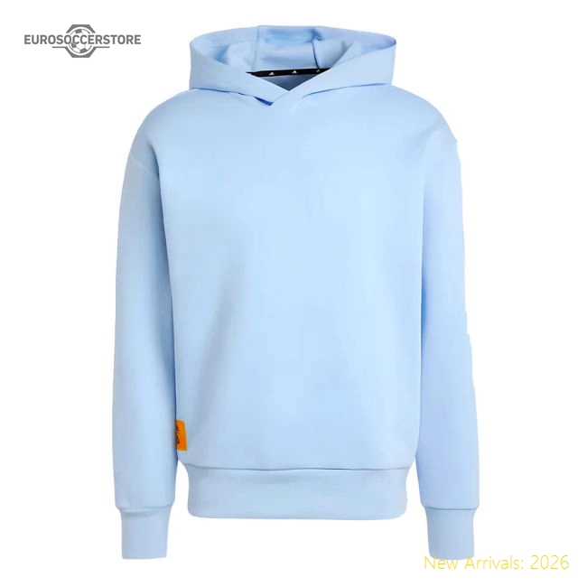 2024-2025 Real Madrid Seasonal Double Knit Hoody (Glow Blue)-Football Jersey Hub