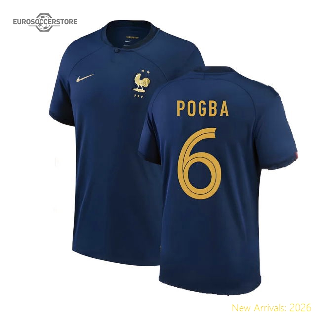2022-2023 France Home Shirt (POGBA 6)-Football Jersey Hub