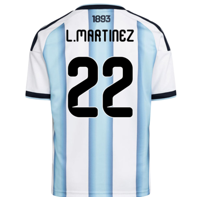 2026-2027 Argentina Home Shirt (Kids) (L.Martinez 22)-Football Jersey Hub