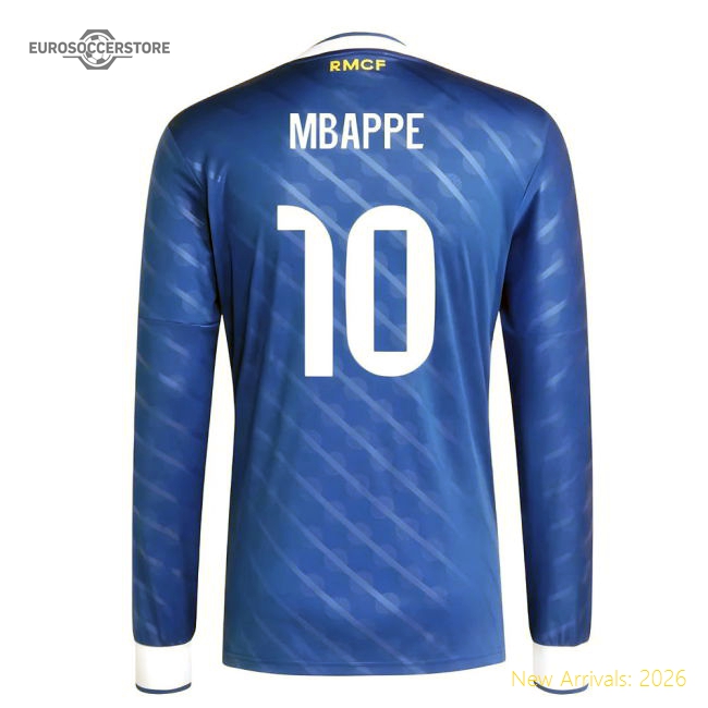 2025-2026 Real Madrid Long Sleeve Third Shirt (Mbappe 10)-Football Jersey Hub