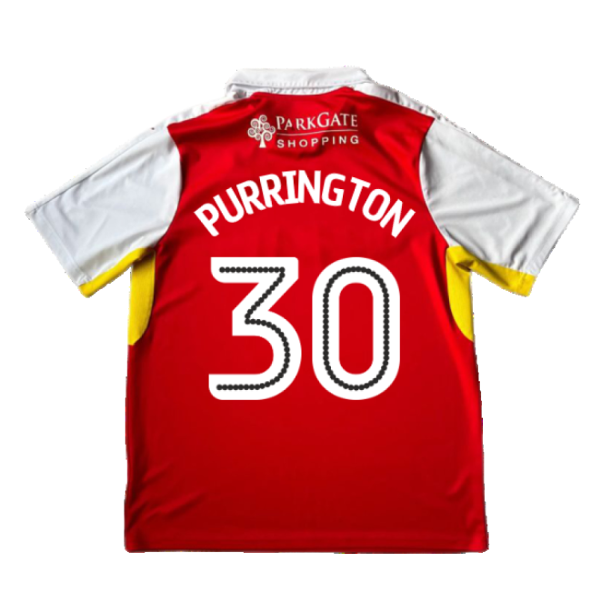Rotherham 2016-17 Home Shirt ((Good) XL) (Purrington 30)-Football Jersey Hub